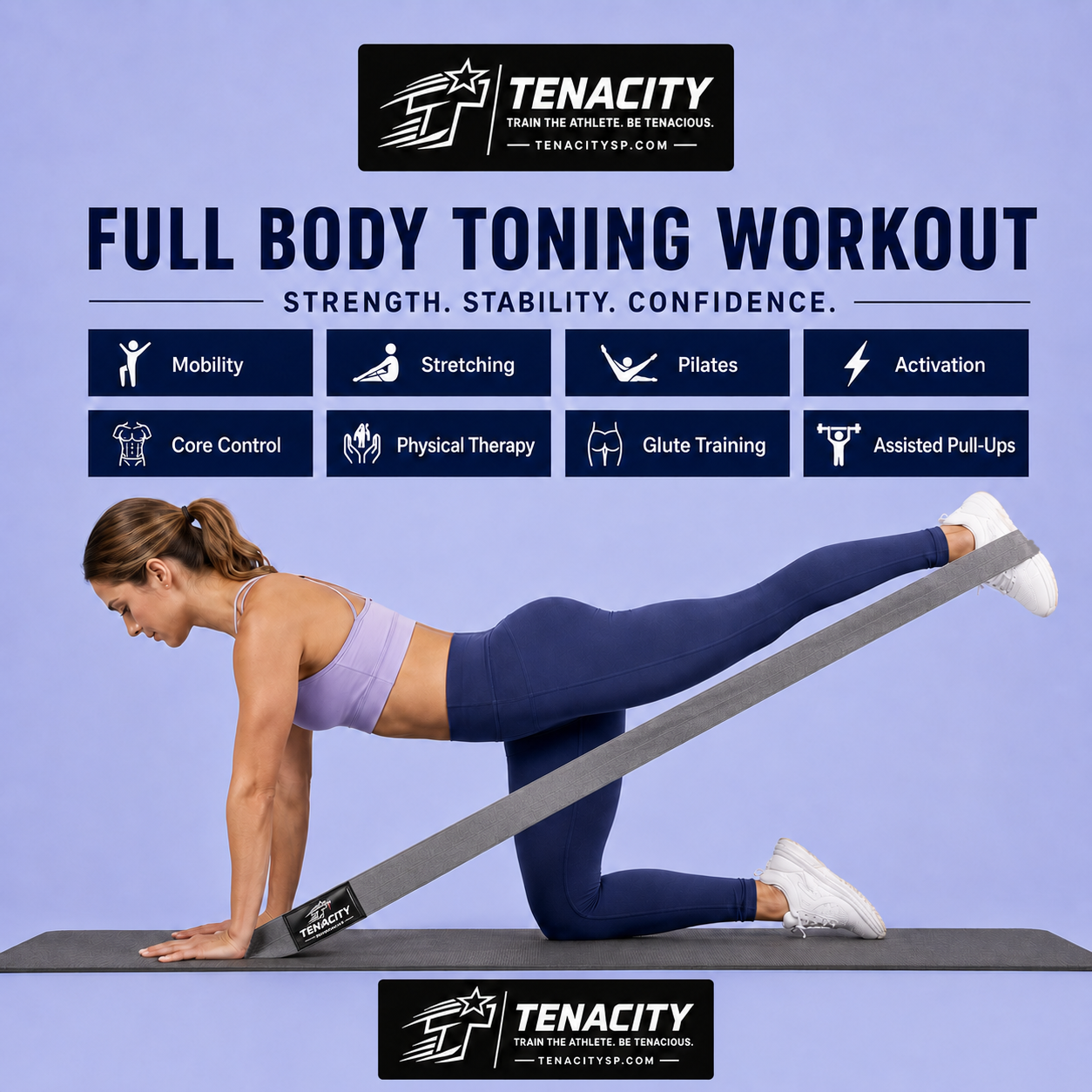 Tenacity full body toning workout with resistance band
